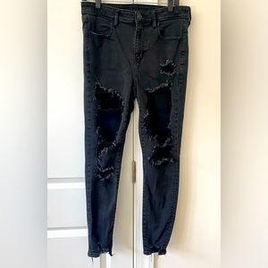 American Eagle Ripped Black Jeans